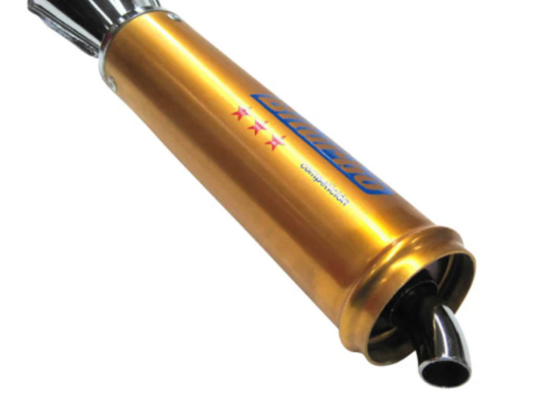 Puch Maxi Biturbo Auspuff Gold/Chrom 25mm