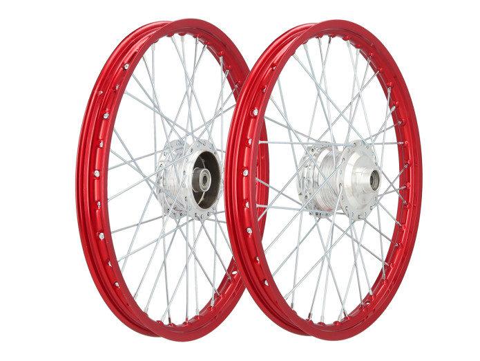 Speichenrad 17x1.20 Alu Rigida Satz Rot Puch Maxi S N
