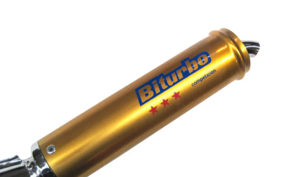 Puch Maxi Biturbo Auspuff Gold/Chrom 25mm